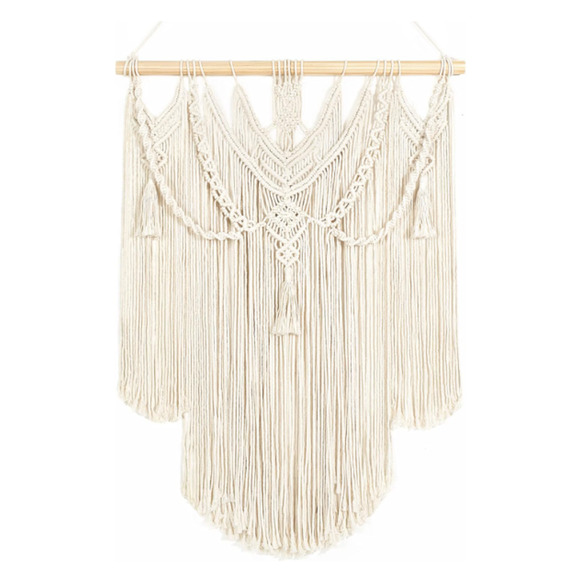 Macrame Wall Hanging Boho Home Decor Chic Woven Decoration F/ Bedroom , Medium - Picture 4 of 5